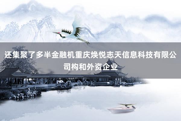 还集聚了多半金融机重庆焕悦志天信息科技有限公司构和外资企业