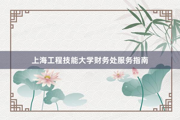 上海工程技能大学财务处服务指南